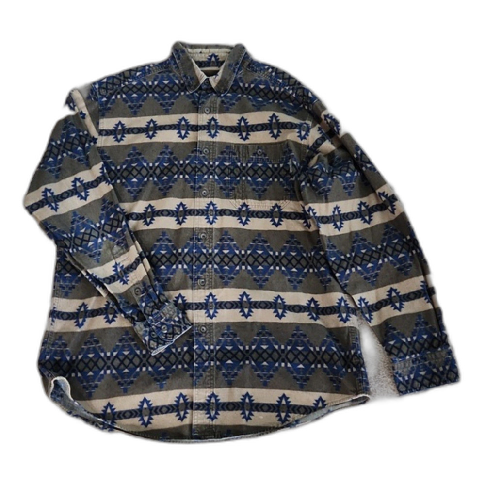 Woolrich Men's Aztec Long Sleeve Flannel Button Down Shirt, Size XL